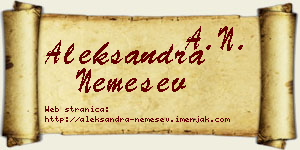 Aleksandra Nemešev vizit kartica